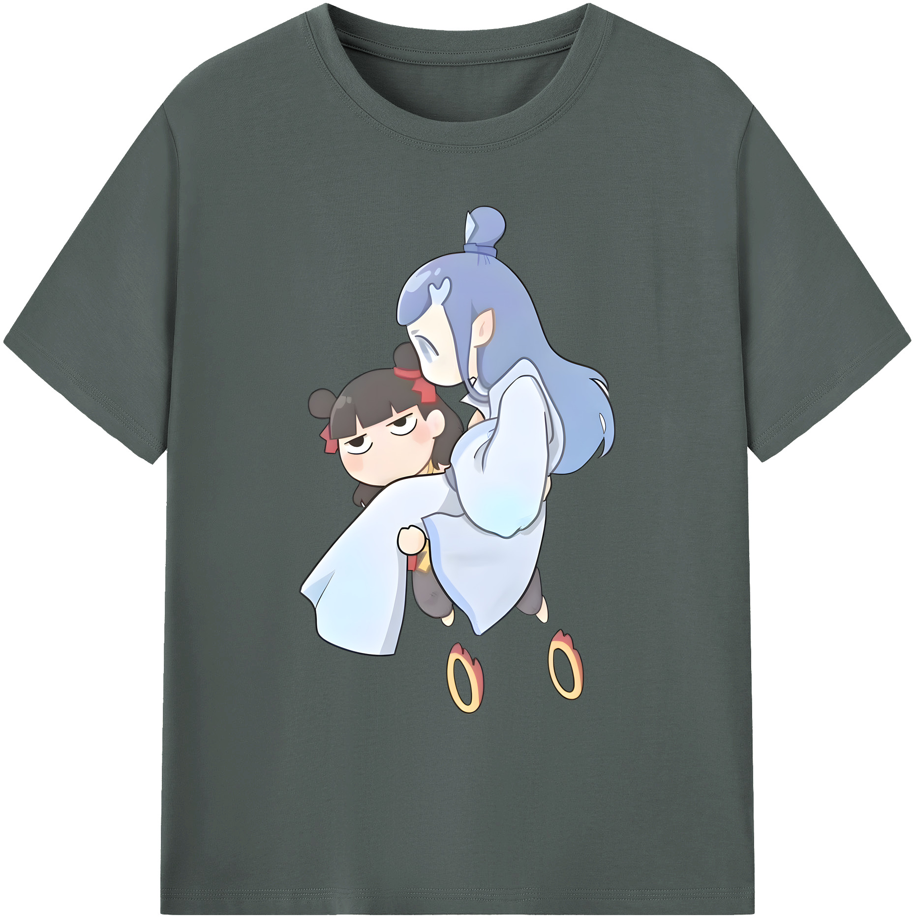 （画像用） Ne Zha 2 ナタ 魔童の大暴れ 綿100％ メンズ半袖Tシャツ｜肌触りやわらか＆通気性